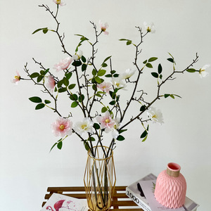 Fleurs artificielles de camélia en soie de 93 cm pour la décoration intérieure et les accessoires de photographie - Product Image 4