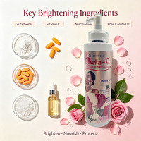 Lotion corporelle éclaircissante OEM au glutathion et à la vitamine C, atténue les imperfections, unifie le teint, hydratation intense pour peaux africaines