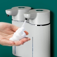 Distributeur de liquide à main pour salle de bain accessoires de douche distributeur de savon double mural en plastique