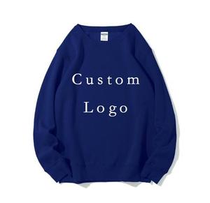 Felpa <span class=keywords><strong>girocollo</strong></span> Oversize da <span class=keywords><strong>uomo</strong></span> con Logo personalizzato 350Gsm, Pullover imbottito tinta unita, con Top foderato per Hip Hop autunnale - Product Image 1