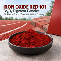 Bubuk Pigmen Oksida Besi Sintetis Industri Merah 101 Fe2O3 untuk Lapisan Paving Beton Jalur Plastik Pabrik Grosir