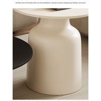 Table basse ronde rétractable légère et décorative de style minimaliste moderne pour le salon, meubles de maison