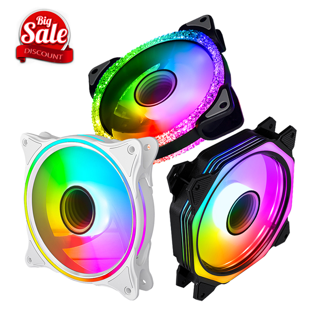 Star Diamond Auto Speed PWM Controller 120Mm ARGB Fan Ventilador Rgb Cooler With Controller 120Mm Computer Pc Fans