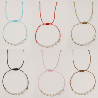 Go2boho Nouvelles Femmes Imitation Perle Bijoux Faits à la Main Cordon Multicolore Plaqué Or 18K Cuivre Perlé Bracelet Cadeau Fête de l'Amitié