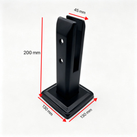Clips de fixation pour main courante en verre en acier inoxydable 304, bases de poteaux de balustrade de balcon, clips de piscine, escaliers et accessoires
