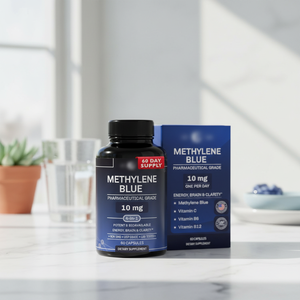 Cápsulas de Azul de Metilo con CoQ10, NAC, PQQ, Glicina y Vitamina C para la Memoria, la Respiración y el Crecimiento del Cabello - Suplemento Natural para Adultos - Product Image 3