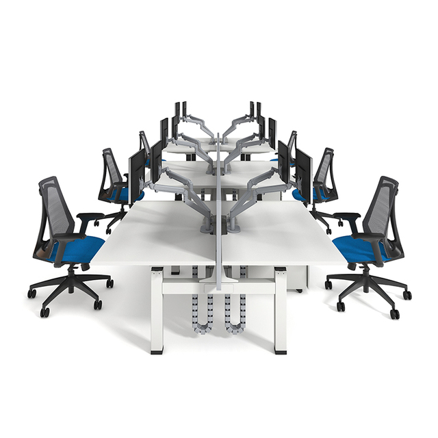 Modular Open Area Workstation Office Desk Height Adjustable Computer Laptop Desk Agile Office Furniture
