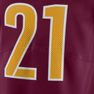 Camiseta de fútbol americano de poliéster 100% de calidad superior, nombre de equipo personalizado, diseño de talla grande, ropa de fútbol transpirable de secado rápido - Product Image 6