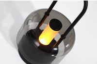 Lampe de table LED moderne nordique, simple et luxueuse, sans fil, à commande tactile, rechargeable, corps en aluminium, décoration de restaurant en plein air