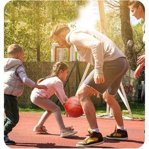 Ballons rebondissants en PVC SPDTECH de 6 pouces pour le football, le basketball et le soccer, avec pompe manuelle, pour enfants et tout-petits, lot de 3 - Product Image 2