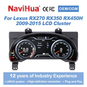 นาวิฮัว สำหรับ Lexus RX RX270 RX350 ปี 2009-2015 อัพเกรดหน้าจอ LCD แสดงผลความเร็วแบบดิจิตอล ระบบ Linux ห้องนักบินเสมือนจริง ชุดหน้าปัดดิจิตอล - Product Image 1