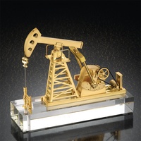 Trophée en cristal plaqué or entièrement automatique pour cadeaux d'affaires - Gravure laser écologique