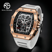 [MOQ 50] ROYAL SCHMIED Vente en gros de montres mécaniques automatiques squelette personnalisées pour hommes avec bracelet en silicone CE RoHS