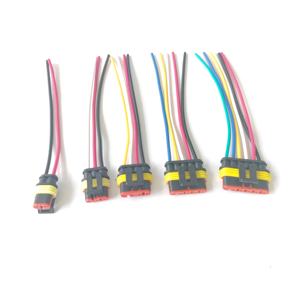 AMP Superseal <span class=keywords><strong>2</strong></span> <span class=keywords><strong>3</strong></span> 4 5 6针公母防水电气插头连接器电线尾纤 - Product Image 5