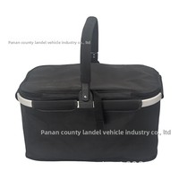 Panier de pique-nique pliable avec compartiments, isolation thermique, portable, pour le rangement de légumes et les courses en extérieur