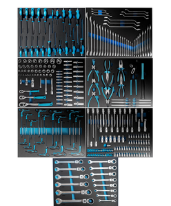 Professional 7 Drawers Blue <b>Tool</b> Cabinet/<b>Trolley</b> With Pegboard and Side Door for Garage <b>Tool</b> Storage and Auto Repair TC-3307S - Product Image 6
