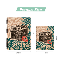 Organiseur à anneaux spirale A5 A4 personnalisé ColorFly avec couverture rigide, options multicolores, pages lignées vertes, 100 feuilles