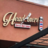 Enseigne LED personnalisée pour magasin, logo d'entreprise, design publicitaire, décoration, signalétique pour salon de coiffure