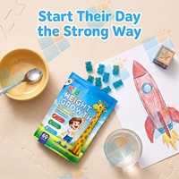 Kinderen Lengtegroei Gummies Calcium D3 K2 Kinderen Botgezondheid Kauwtabletten 60 Stuks Fles Aangepaste Label Supplement Leverancier OEM