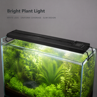 Lampu Akuarium Dimmable dengan Kontrol Sentuh LCD Timer, Model Jepit untuk Tangki Ikan 18W hingga 60W