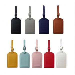 ป้ายติดกระเป๋าเดินทางและกระเป๋าขึ้นเครื่องบินหนัง PU พร้อมโลโก้แบบกำหนดเอง ป้ายแสดงชื่อและบัตรประจำตัวส่วนบุคคล สำหรับการเดินทางและการทำธุรกิจ ป้ายแบบนิ่ม - Product Image 6