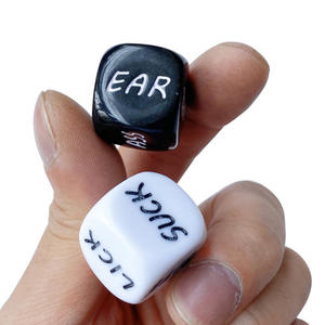 Оптовая продажа, 6 в 1 словах, кубики, светящиеся в темноте, инструмент для секс-игр для взрослых, высококлассные разноцветные геометрические формы, секс-кости - Product Image 2