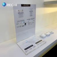 RECHI Présentoir de comptoir en acrylique pour écouteurs sportifs sans fil, supports de casques et de téléphones, et présentoir d'accessoires Pop