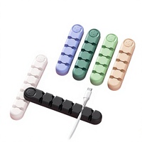 Organizador de Cables de Silicona para Escritorio, Montaje en Pared, Autoadhesivo, Sin Clavos, Protector de Cables de Carga, Gestión y Almacenamiento