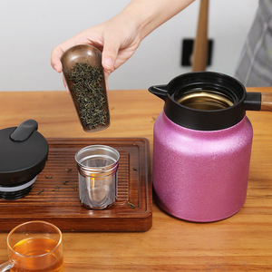 Thermos haut de gamme en titane, avec fonction de réchauffement intelligent du thé et séparation de l'eau, grande capacité, thermos domestique haut de gamme - Product Image 1