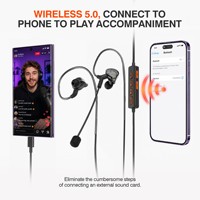 Nouveaux écouteurs intra-auriculaires HIFI transfrontaliers avec haut-parleur dynamique, pour le gaming et le karaoké, avec crochet d'oreille, casque filaire détachable pour smartphones, cordon de 1,6 m