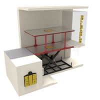 Élévateur à ciseaux de voiture Transport pour garage souterrain Élévateur à ciseaux pour voitures Double plate-forme de levage