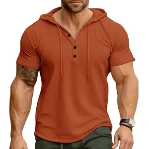 2024 Factory direct men's big size henry short sleeve t-shirt wholesale
