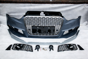 Conjunto de Parachoques Delantero para Auto A3 S3, Estilo <span class=keywords><strong>RS3</strong></span>, Kits de Carrocería con Rejilla Negra para <span class=keywords><strong>Audi</strong></span> A3 S3 8V 2013 2014 2015 <span class=keywords><strong>2016</strong></span> - Product Image 3