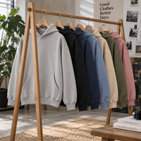 Sweat à capuche d'hiver de haute qualité, personnalisé avec logo, 100% coton, coupe classique, poids lourd, avec poche, pour homme, streetwear