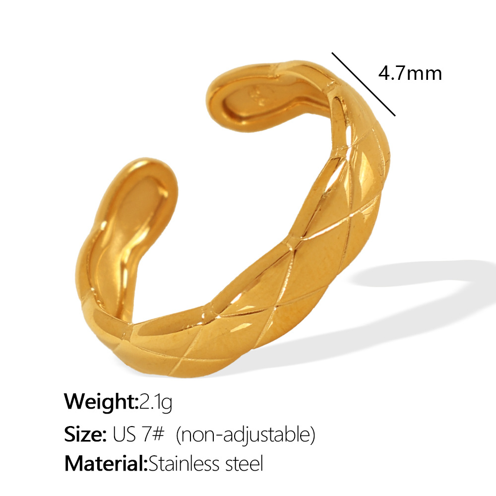 Anillo de oro no ajustable JZ12 talla 7