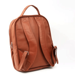 Full Grain Leather <b>Backpack</b> Unisex Water Resistant Travel Daypack Zipper Closure Adjustable Straps 20-35L Capacity - Product Image 4
