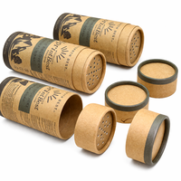 Emballage personnalisé en tube de papier biodégradable de qualité alimentaire pour le thé, le café, les épices en poudre, conteneur en carton cylindrique