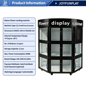 Máquina Expendedora de Flores JFP Refrigerada con Pantalla Táctil HD, Código QR y Pago con Tarjeta, Autoservicio 24 Horas, Comercial Inteligente - Product Image 3
