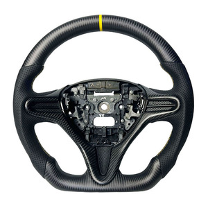 For <strong>Civic</strong> 8th Insight Jazz Fit Si Type R Car Interior Accessories Custom Racing Style Real Carbon Fiber Steering Wheel - Product Image 1