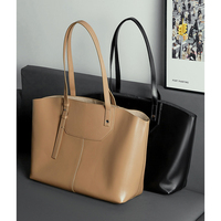 Sac fourre-tout de luxe pour femme en cuir véritable avec deux anses, fermeture éclair, grande capacité, en PU et polyester, style mode Candy Spring