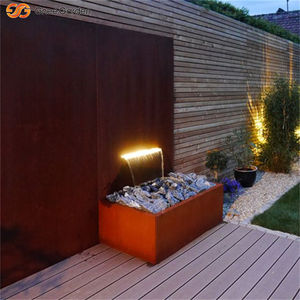 Fuente de Cascada de Acero Corten para Jardín, Resistente a la Intemperie, Color Rojo Óxido, Diseño Moderno, Decoración de Metal Duradera para Jardín - Product Image 3