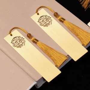 ที่คั่นหนังสือโลหะขายส่ง แบบกำหนดเอง พร้อมพู่ขนนก - Product Image 5