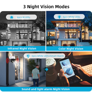 Icsee APP caméra <span class=keywords><strong>de</strong></span> sécurité extérieure sans fil 4MP IP CCTV caméra <span class=keywords><strong>de</strong></span> sécurité avec Vision nocturne couleur PTZ IP Anti voleur caméra réseau - Product Image 6