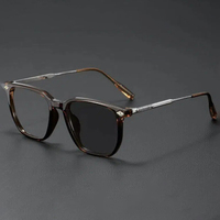 Lunettes tendance à monture carrée, anti-lumière bleue, à changement de couleur, style vintage, look naturel, Dragon Phoenix