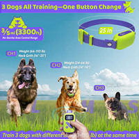 Elektronisches Hundetrainingshalsband Wasserdichtes Wiederaufladbares Erziehungshalsband für Hunde mit Piepton Vibration Sichere Schockmodi