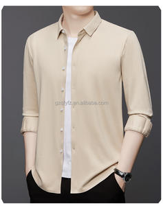 Camicia da <span class=keywords><strong>Uomo</strong></span> Slim Fit per Affari, Nuova Collezione 2026, Camicia Casual Sottile a Maniche Lunghe per Giovani - Product Image 5