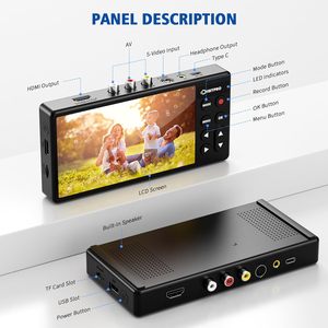 Kit <span class=keywords><strong>Convertitore</strong></span> <span class=keywords><strong>da</strong></span> VHS a Digitale, <span class=keywords><strong>Convertitore</strong></span> <span class=keywords><strong>da</strong></span> VCR a Digitale, Registratore <span class=keywords><strong>Video</strong></span> HD <span class=keywords><strong>da</strong></span> 5 Pollici per Videoregistratori Analogici, DVR, DVD, Hi8, Mini DV e Nastri - Product Image 6