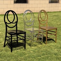 Chaise Phénix en résine avec structure démontable et matériau PP léger pour cour, pelouse, jardin, mariage