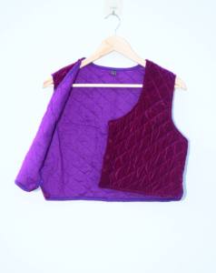 Premium Eco-Friendly <b>Quilted</b> Velvet Knitted Floral Cotton Casual Sleeveless Jacket Women <b>Single</b> Button Elegant Winter Layering - Product Image 5