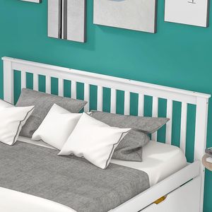 Struttura del <span class=keywords><strong>letto</strong></span> singolo in legno massello 2 cassetti a doghe Base per gli ospiti della gioventù <span class=keywords><strong>letto</strong></span> per adulti bambini in legno <span class=keywords><strong>testiera</strong></span> del <span class=keywords><strong>letto</strong></span> di stoccaggio 140X200 cm - Product Image 3